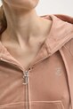 Juicy Couture bluza welurowa MADISON HOODIE JCWA122001.681 brązowy