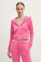 Велюрова кофта Juicy Couture MADISON HOODIE рожевий JCWA122001.679