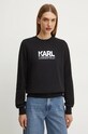 Karl Lagerfeld bluza bawełniana nadruk czarny 24WW1803