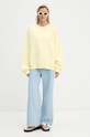 Памучен суичър Nanushka REMY NU24PFSH03411 жълт AW24