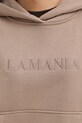 La Mania mikina s kapucí dámská s bavlnou BROOK BROOK béžová
