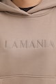 La Mania mikina s kapucí dámská s bavlnou BROOK BROOK béžová