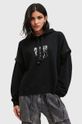 Bavlnená mikina AllSaints INKSNTS AMPHIA HOODY bavlna čierna W105JB