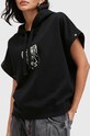 Îmbrăcăminte AllSaints hanorac de bumbac INKSNTS AMPHIA HOODY W105JB negru