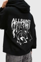 Bavlněná mikina AllSaints INKSNTS AMPHIA HOODY W105JB černá