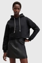 AllSaints felpa in cotone PIPPA SPARKLE HOODY con nero W117JB