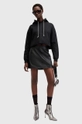 AllSaints felpa in cotone PIPPA SPARKLE HOODY W117JB nero