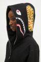 Βαμβακερή μπλούζα A Bathing Ape Shark Full Zip μαύρο 1K80215008