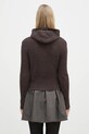 Our Legacy woolen cardigan Compact Hood W4243CSB brown AW24