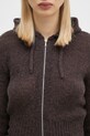 Our Legacy woolen cardigan Compact Hood brown W4243CSB