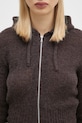 Our Legacy woolen cardigan Compact Hood brown W4243CSB