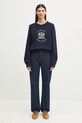 Bavlněný svetr Sporty & Rich Bristol Crest Cotton Knit WS065517621BL32 námořnická modř