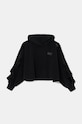 Dětská mikina EA7 Emporio Armani s kapucí černá 6DFM08.FJZBZ