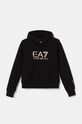 EA7 Emporio Armani bluza dziecięca z kapturem czarny 8NFM01.FJTXZ
