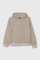 Guess bluza bawełniana dziecięca z kapturem beżowy J4YQ00.KA6R4.9BYH