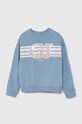 Detská bavlnená mikina Guess nášivka modrá J4YQ01.KA6R4.9BYH