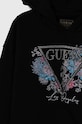 Djevojčice Dječja pamučna dukserica Guess J4YQ09.KAX74.9BYH crna