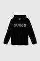 Dětská mikina Guess s kapucí černá J4YQ27.KBXI2.9BYH