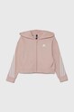 Дитяча кофта adidas G FI 3S FZ IX3628 рожевий AW24