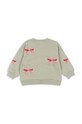 Fete Konges Sløjd bluza copii LOU BOW SWEATSHIRT OCS KS101561 verde