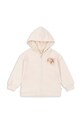 Konges Sløjd hanorac de bumbac pentru copii LOUPY LOU HOODIE GOTS KS101570 bej AW24