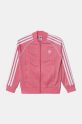 Dětská mikina adidas Originals SST TRACK TOP bez kapuce růžová IY7451