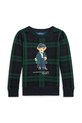 Детская хлопковая кофта Polo Ralph Lauren узор чёрный 312952154001