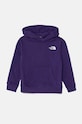 The North Face bluza dziecięca VERTICAL GRAPHIC OVERSIZED HOODIE z kapturem fioletowy NF0A89HDNL41