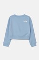 The North Face bluza dziecięca CROP OVERSIZE CUTLINE CREW NF0A89HF1I51 niebieski AW24