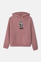 Dětská mikina Vans GR PANDA PO s kapucí růžová VN000K96C3S1