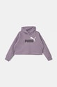 Дитяча кофта Puma ESS Logo Cropped Hoodie з капюшоном фіолетовий 671134
