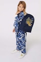 Fete Kenzo Kids hanorac de bumbac pentru copii K60695.86.108 bleumarin