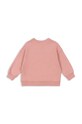 Fete Konges Sløjd hanorac de bumbac pentru copii LOUPY LOU SWEATSHIRT GOTS KS102025.G roz