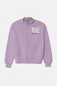 United Colors of Benetton bluza bawełniana dziecięca wzorzyste fioletowy 3J68C503Y.G.Seasonal