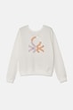 United Colors of Benetton bluza bawełniana dziecięca nadruk biały 3J68C10L8.G.Seasonal