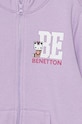 Dziewczynka United Colors of Benetton bluza bawełniana dziecięca 3J70G5037.P.Seasonal fioletowy