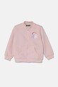 United Colors of Benetton bluza bawełniana dziecięca nadruk różowy 3J70G5037.P.Seasonal
