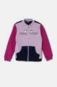 United Colors of Benetton bluza bawełniana dziecięca nadruk fioletowy 3J70G5037.P.Seasonal