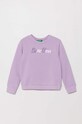 United Colors of Benetton bluza bawełniana dziecięca aplikacja fioletowy 3J70G10F8.P.Seasonal