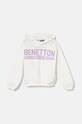 United Colors of Benetton bluza bawełniana dziecięca nadruk biały 3J68C203Q.G.Seasonal