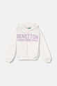 United Colors of Benetton bluza bawełniana dziecięca nadruk biały 3J68C203Q.G.Seasonal