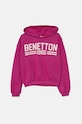 United Colors of Benetton bluza bawełniana dziecięca nadruk różowy 3J68C203Q.G.Seasonal