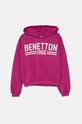 United Colors of Benetton bluza bawełniana dziecięca nadruk różowy 3J68C203Q.G.Seasonal