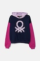 United Colors of Benetton bluza bawełniana dziecięca nadruk granatowy 3J68C203Q.G.Seasonal