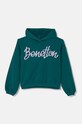 United Colors of Benetton bluza bawełniana dziecięca nadruk zielony 3J68C203Q.G.Seasonal