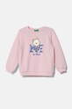 United Colors of Benetton bluza bawełniana niemowlęca wzorzyste różowy 3J68G10FU.P.Seasonal
