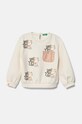 United Colors of Benetton bluza copii print bej 34JZG10FQ.P.Seasonal