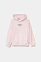 Dětská bavlněná mikina Guess s kapucí růžová J4BQ31.KAV33.9BYH