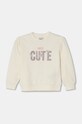 Detská bavlnená mikina Guess bavlna béžová K4BQ03.KAX73.9BYH