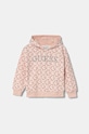 Guess felpa in cotone bambino/a applique rosa K4BQ06.KAD73.9BYH